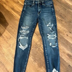 American Eagle Super High Rise jeggings